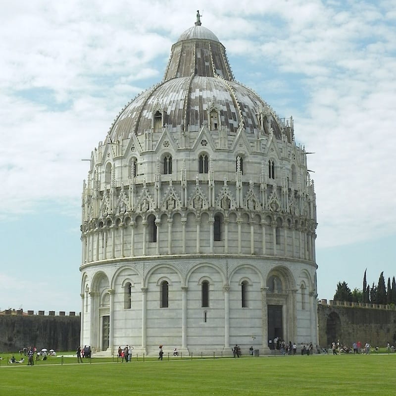 Photo of the Battisterio di San Giovanni St. John's Baptistery in Pisa, Tuscany, Italy